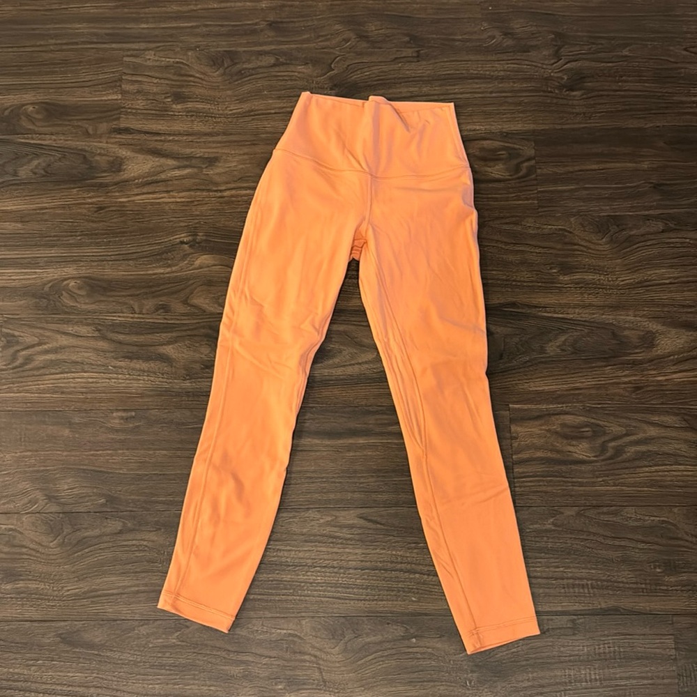 Lulu lemon align size four pink/orange color